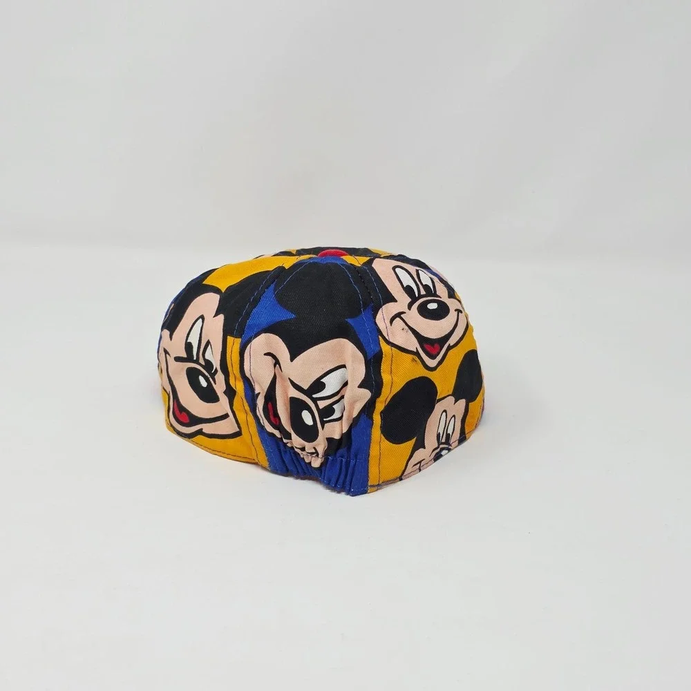 Mickey Mouse Little Kids Hat Cap Stretch Fit Red Blue Yellow Disney AOP Ages 3-7